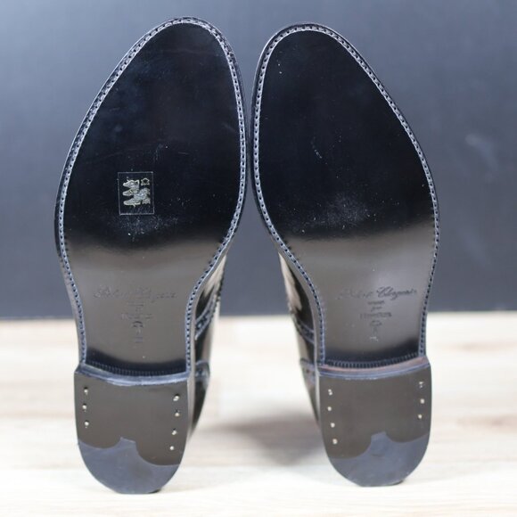 Robert Clergerie Shoes Mens Size 9 Silver Derby Long Wing Leather Brogue France - Picture 6 of 8